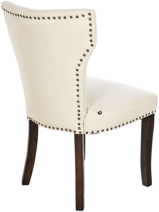 Súprava 2 jedálenských stoličiek Zadar látka antik-tmavá, krémová