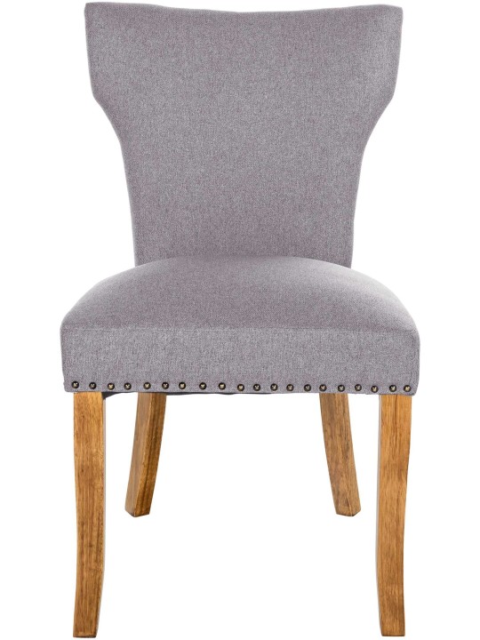 Súprava 2 jedálenských stoličiek Zadar látka antik-svetlá, sivá