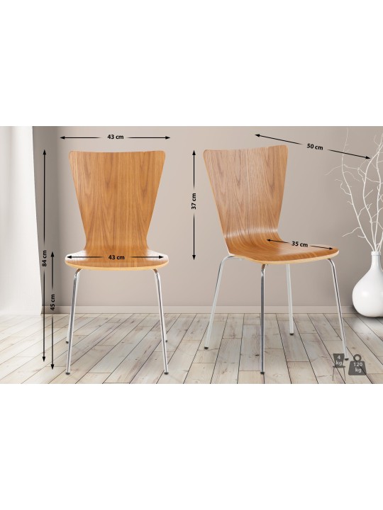 Stolička pre návštevníkov Aaron, dub