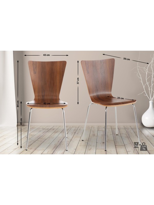 Stolička pre návštevníkov Aaron, orech