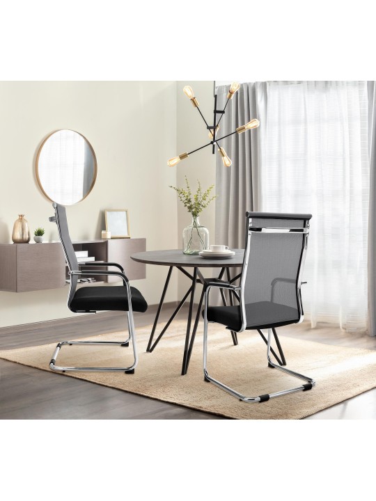 Kreslo pre návštevníkov Brenda, sivá