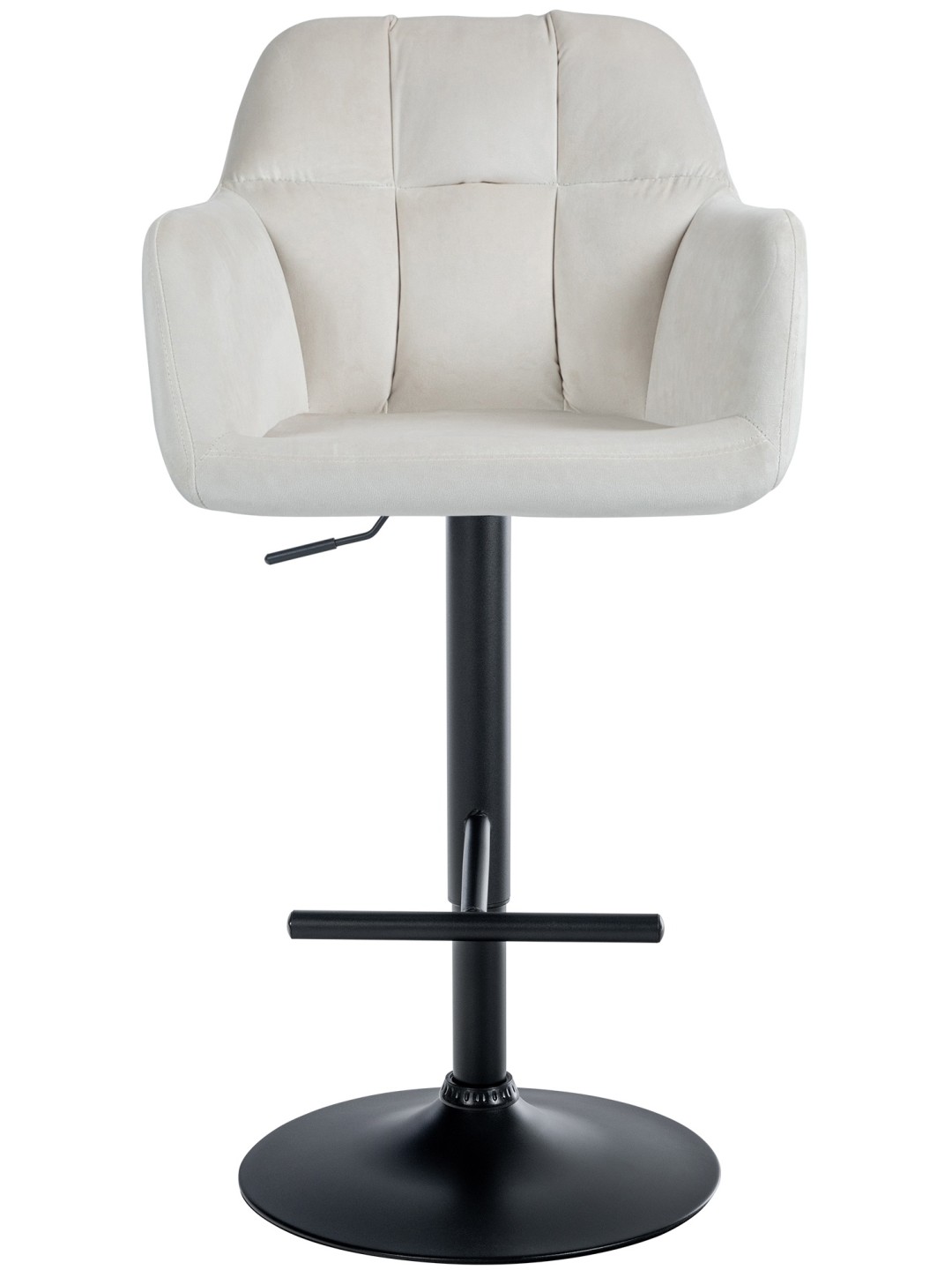 Barová stolička Natoma velvet, krémová