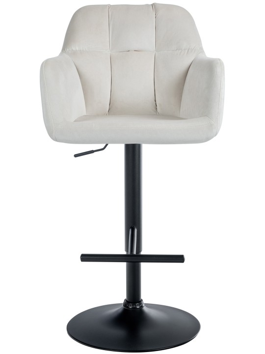Barová stolička Natoma velvet, krémová