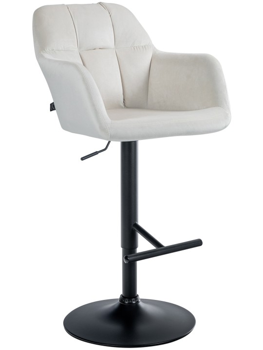 Barová stolička Natoma velvet, krémová