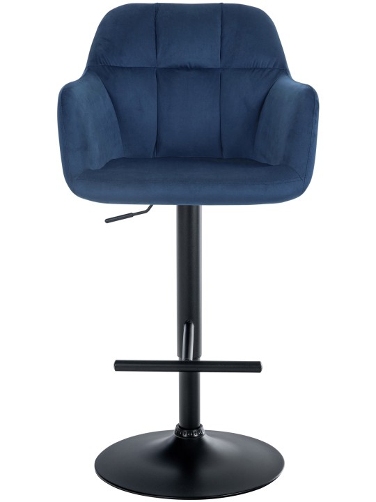 Barová stolička Natoma velvet, modrá