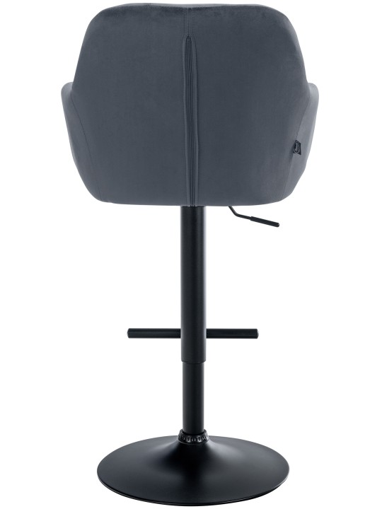 Barová stolička Natoma velvet, tmavosivá