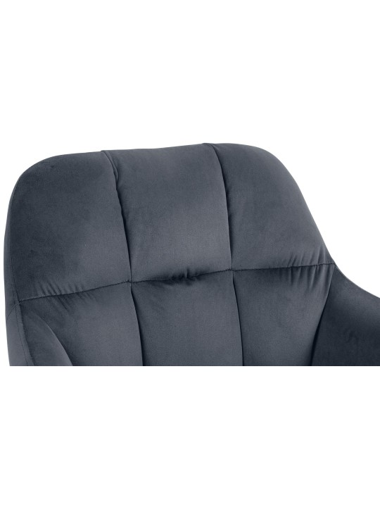 Barová stolička Natoma velvet, tmavosivá