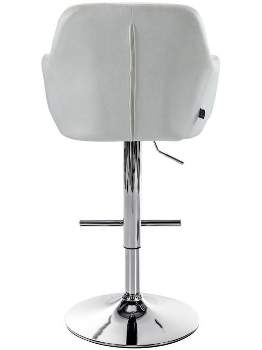 Barová stolička Natoma velvet chrome, krémová