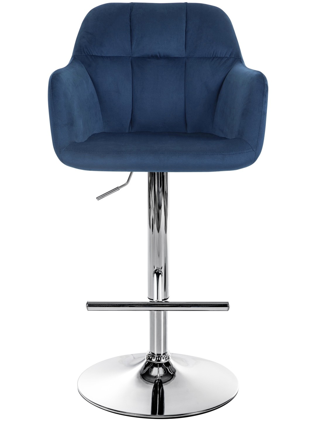 Barová stolička Natoma velvet chrome, modrá