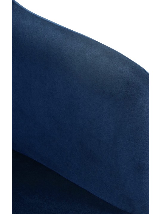 Barová stolička Natoma velvet chrome, modrá