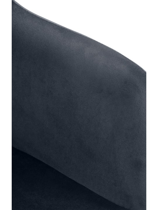 Barová stolička Natoma velvet chrome, tmavosivá