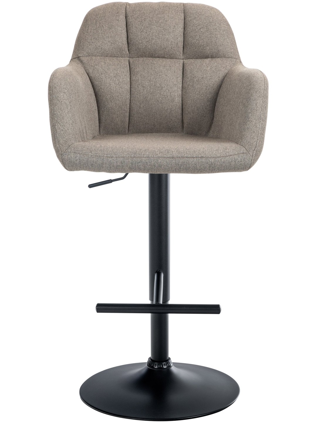 Barová stolička látka Natoma, šedohnedá