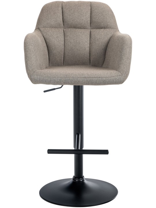 Barová stolička látka Natoma, šedohnedá