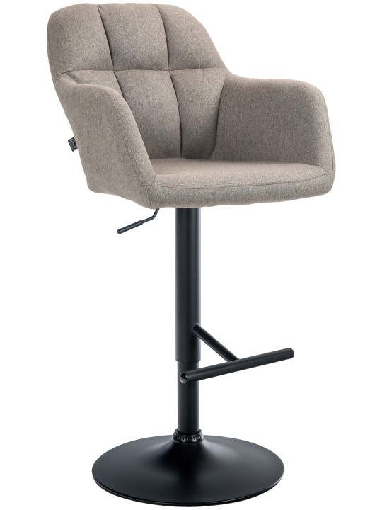 Barová stolička látka Natoma, šedohnedá