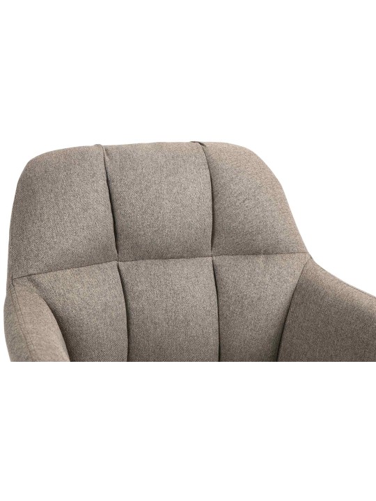 Barová stolička Natoma látka chróm, šedohnedá