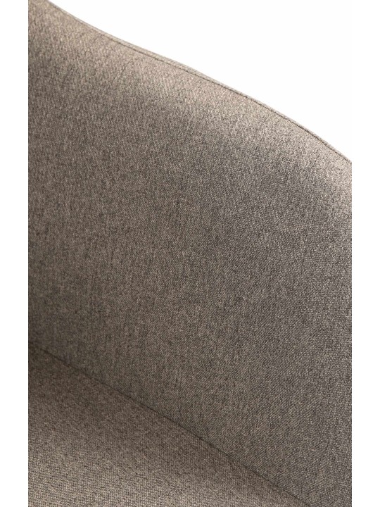 Barová stolička Natoma látka chróm, šedohnedá