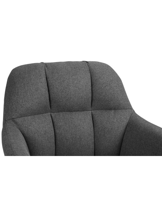 Barová stolička Natoma látka chróm, tmavosivá