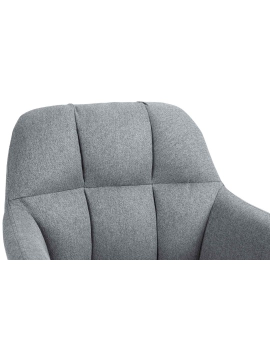 Barová stolička Natoma látka chróm, sivá