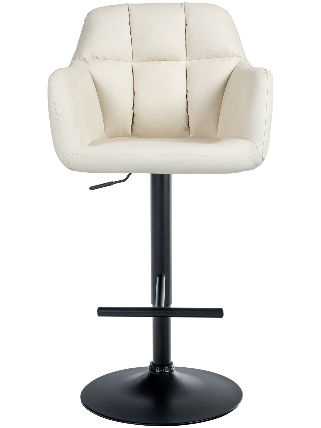 Barová stolička Natoma z umelej kože, krémová