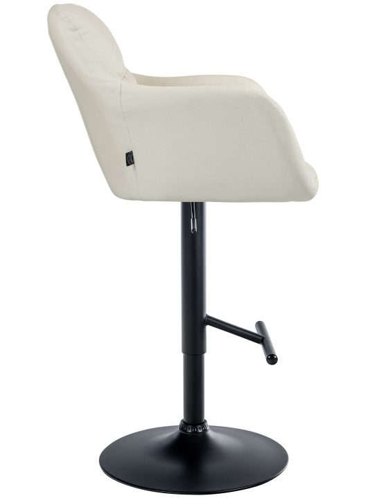 Barová stolička Natoma z umelej kože, krémová