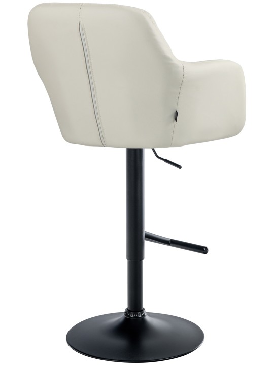 Barová stolička Natoma z umelej kože, krémová