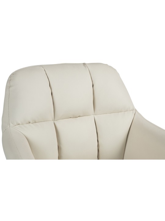 Barová stolička Natoma z umelej kože, krémová