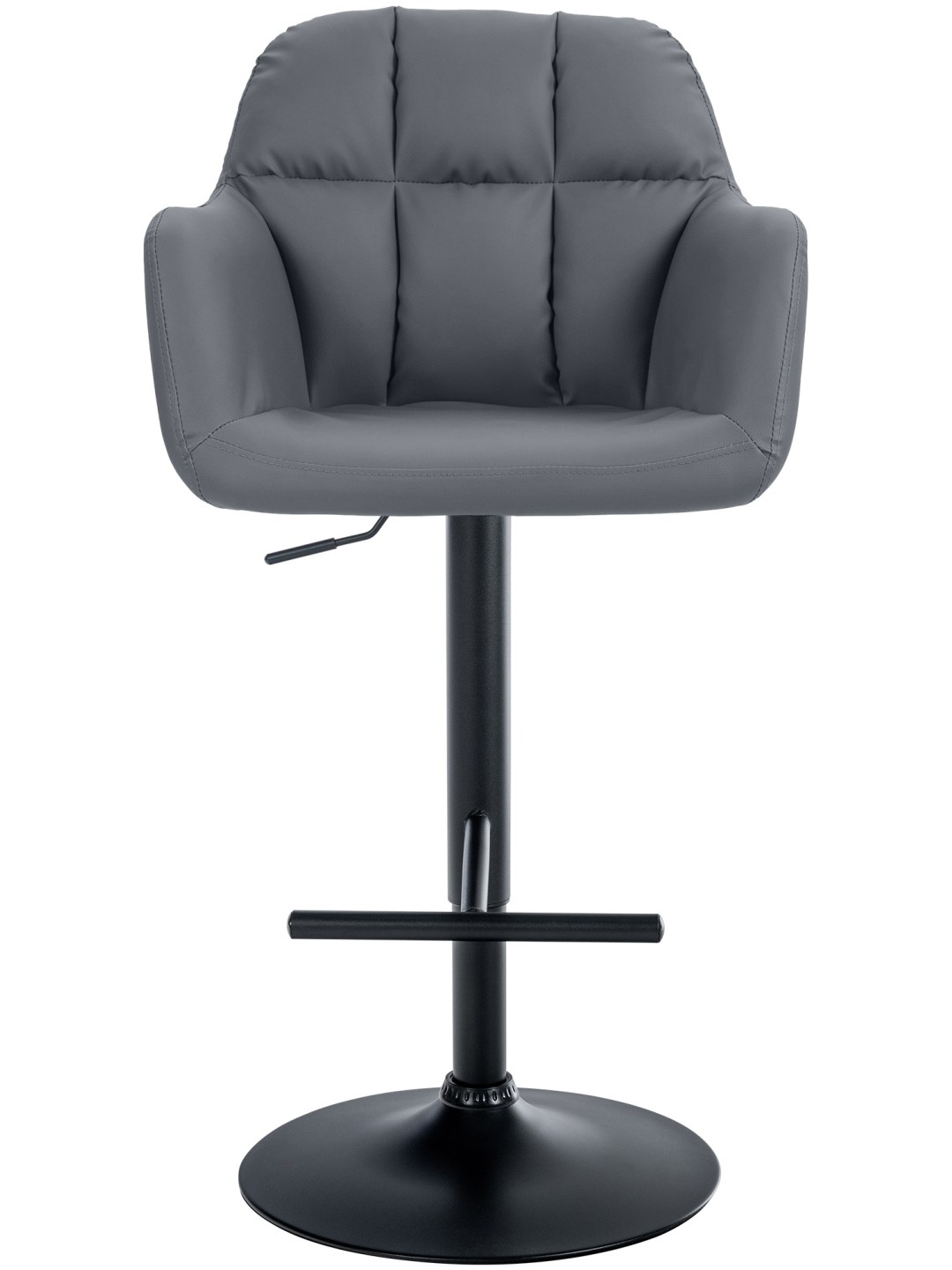 Barová stolička Natoma z umelej kože, sivá