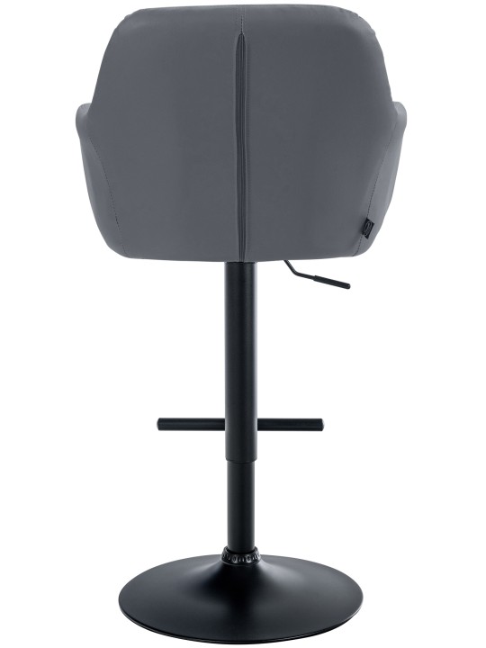 Barová stolička Natoma z umelej kože, sivá