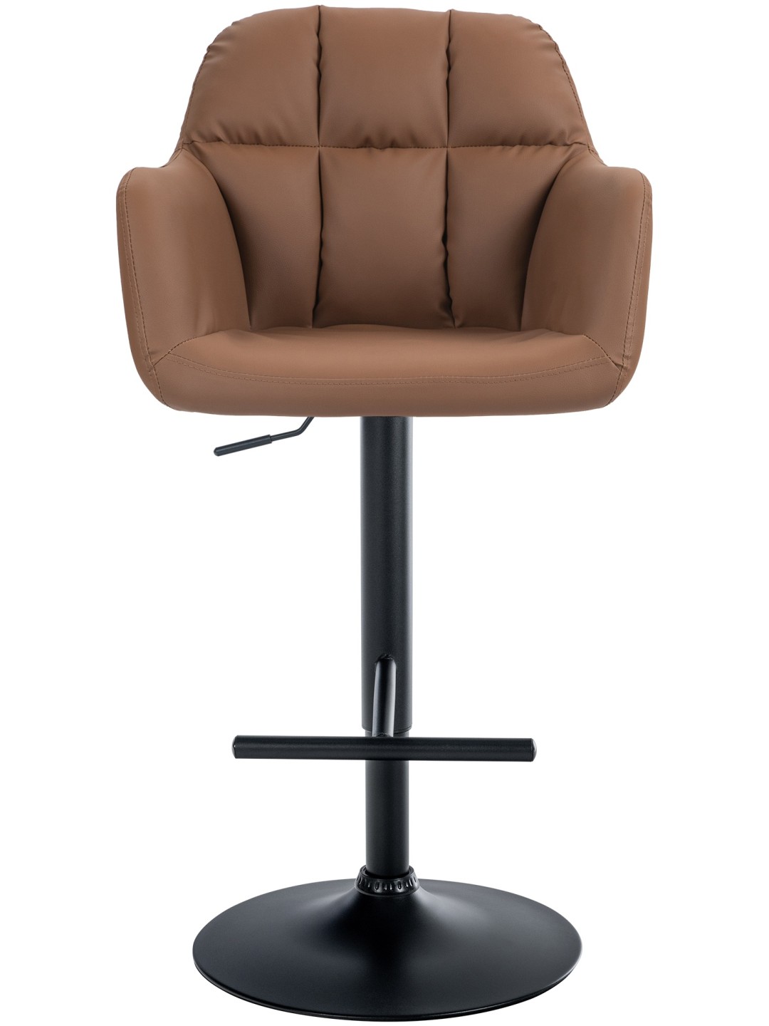 Barová stolička Natoma z umelej kože, svetlohnedá