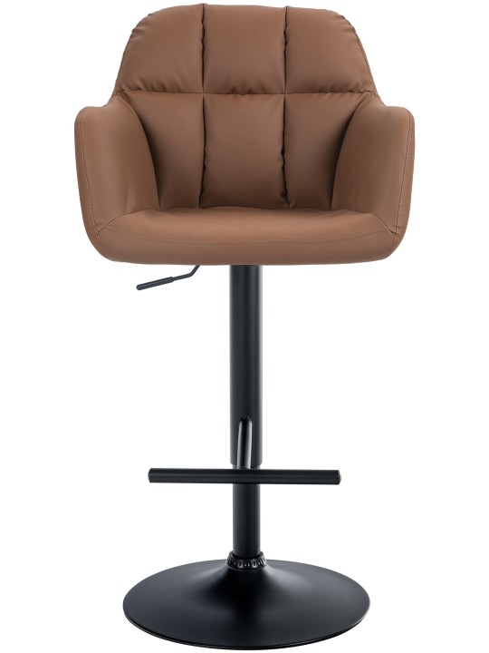 Barová stolička Natoma z umelej kože, svetlohnedá