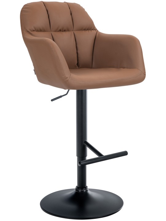 Barová stolička Natoma z umelej kože, svetlohnedá