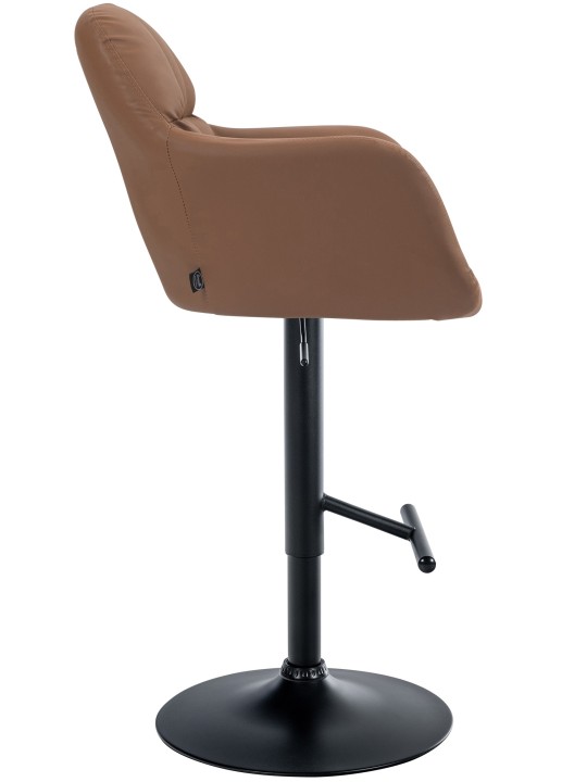 Barová stolička Natoma z umelej kože, svetlohnedá