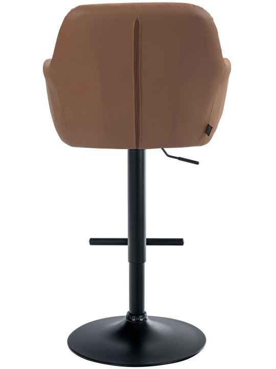 Barová stolička Natoma z umelej kože, svetlohnedá