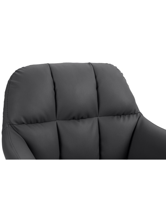 Barová stolička Natoma umelá koža chróm, čierna