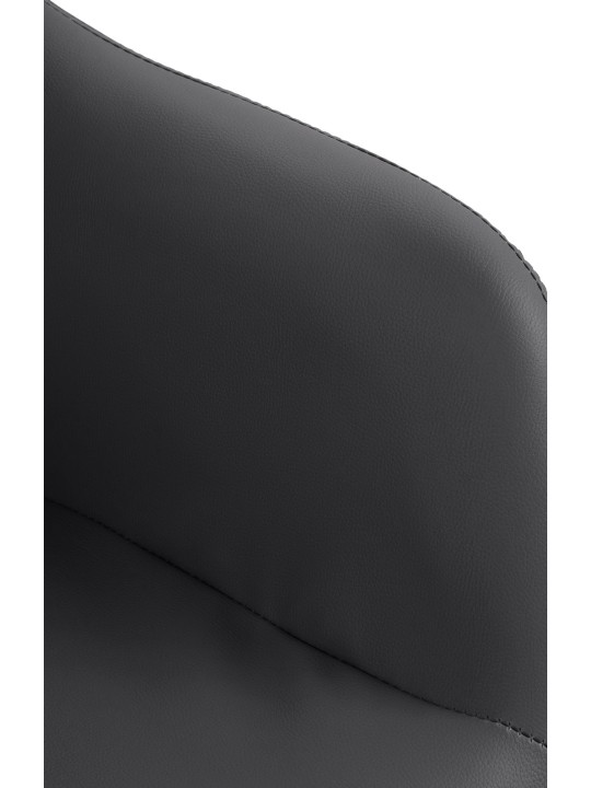 Barová stolička Natoma umelá koža chróm, čierna