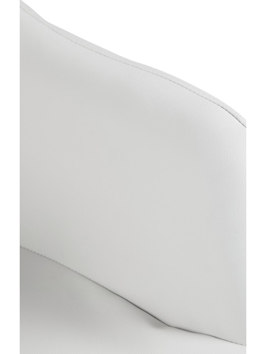 Barová stolička Natoma umelá koža chróm, biela