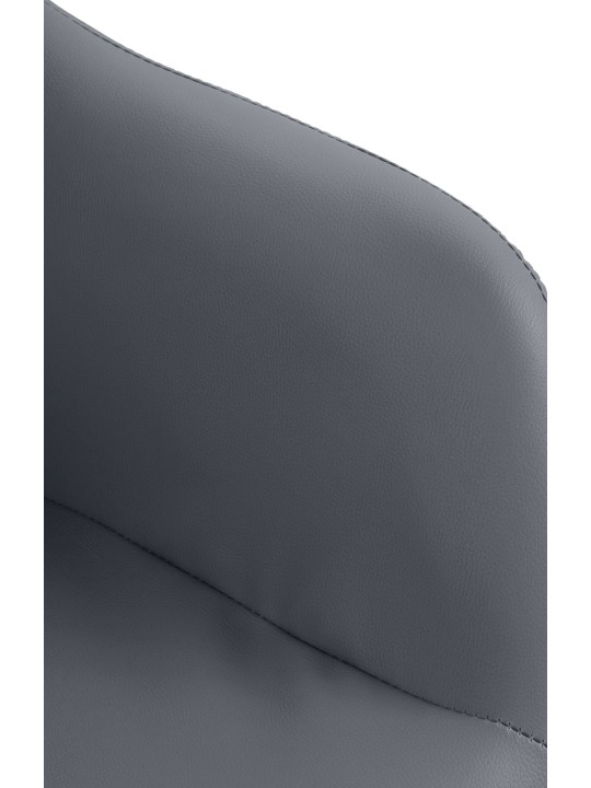 Barová stolička Natoma umelá koža chróm, sivá