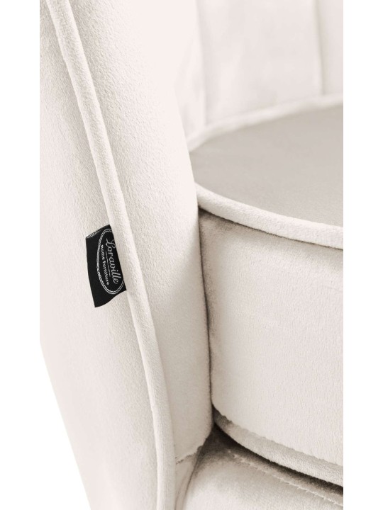 Stolička Rosita velvet, krémová