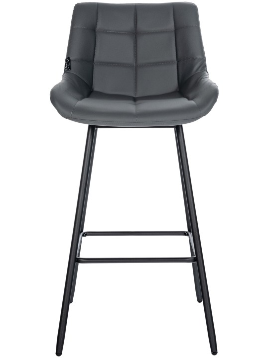 Barová stolička Weston z umelej kože, sivá