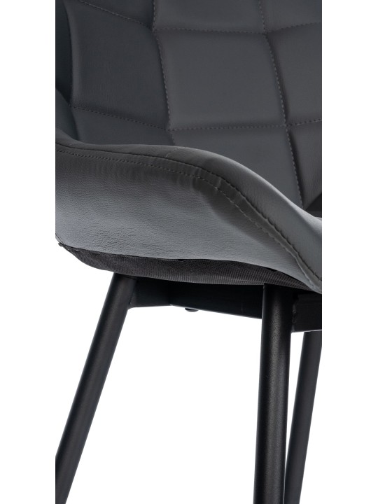 Barová stolička Weston z umelej kože, sivá