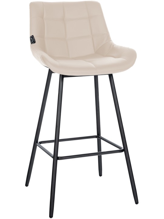 Barová stolička Weston z umelej kože, krémová