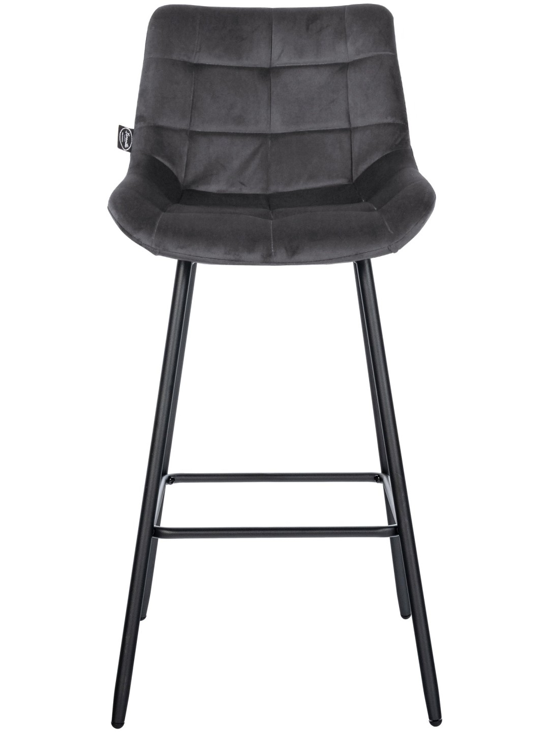 Barová stolička Weston velvet, tmavosivá