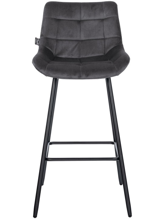 Barová stolička Weston velvet, tmavosivá