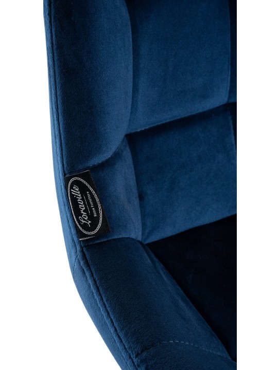 Barová stolička Weston velvet, modrá