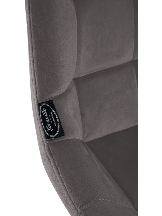 Barová stolička Weston velvet, sivá