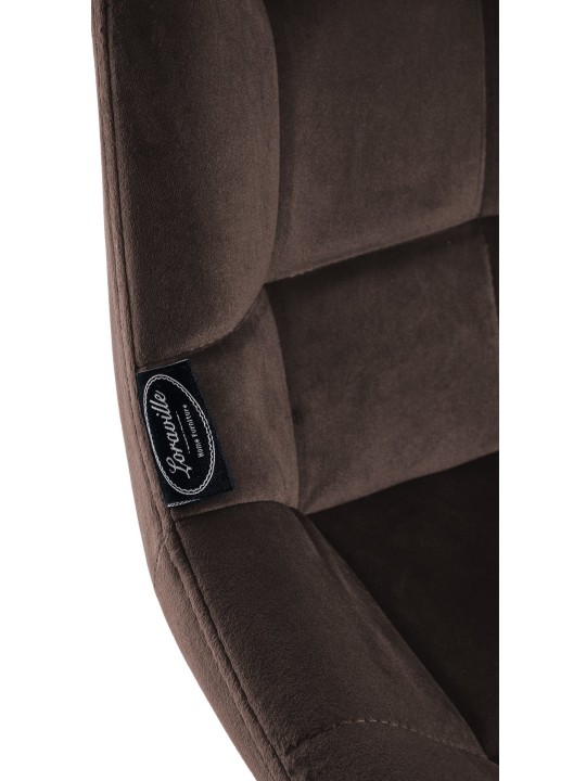 Barová stolička Weston velvet, hnedá