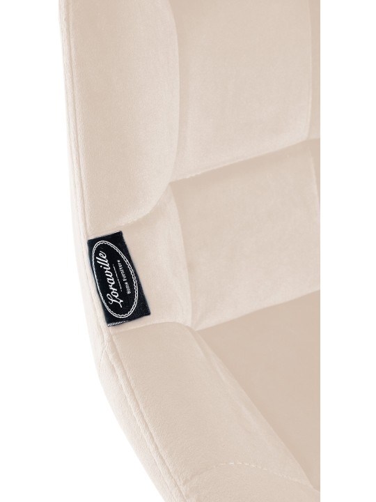 Barová stolička Weston velvet, krémová