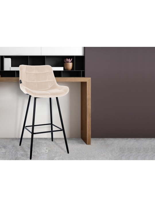 Barová stolička Weston velvet, krémová