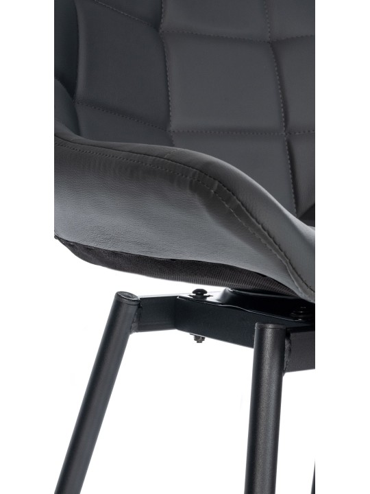 Otočná barová stolička Weston z umelej kože, sivá