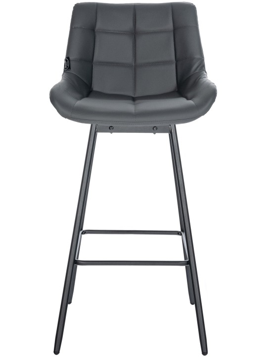 Otočná barová stolička Weston z umelej kože, sivá